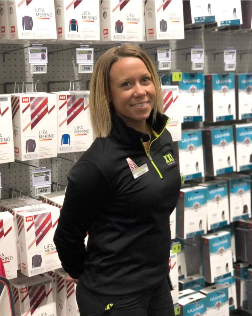 Anna-Karin Nylund jobbar på XXL-varuhuset i Sundsvall.