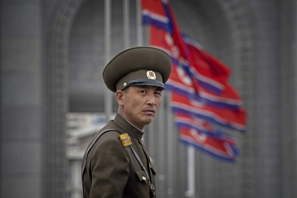 Nordkorea. (DPRK) Pyongyang. Bilder från marathon, inifrån arenan och på stan.