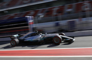 Mercedes driver Valtteri Bottas of Finland steers his car on the pit lane during a Formula One pre-season testing session at the Catalunya racetrack in Montmelo, outside Barcelona, Spain, Wednesday, March 1, 2017. (AP Photo/Francisco Seco)