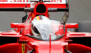 F1 - Formula One - British Grand Prix 2017 - Silverstone, Britain - July 14, 2017 Ferrari's Sebastian Vettel in action testing the shield cockpit protection device REUTERS/Andrew Boyers