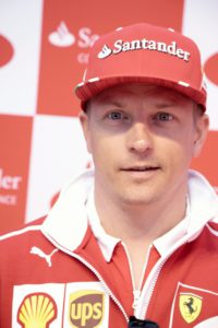 Finnish Formula One driver Kimi Raikkonen of Ferrari poses at a media meeting of his sponsor Santander Bank in Helsinki, Finland on August 22, 2017. Kimi Raikkonen has signed a one-year contract extension with Ferrari for the 2018 season, the Formula One team announced on August 22, 2017. / AFP PHOTO / Lehtikuva / Aleksi Tuomola / Finland OUT