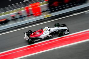 Sauber F1 Team's Swedish driver Marcus Ericsson drives at the Circuit de Catalunya on March 1, 2018 in Montmelo on the outskirts of Barcelona during the fourth day of the first week of tests for the Formula One Grand Prix season. / AFP PHOTO / Josep LAGO