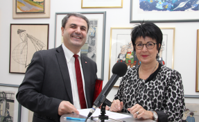 Ibrahim Baylan (S) och Eva-Lis Siren. Foto: Lärarförbundet.