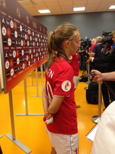 Caroline Graham Hansen efter EM-finalen mot Tyskland.