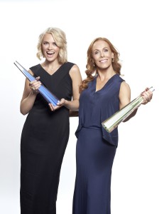 Josephine Bornebusch och Rachel Mohlin, som är programledare för Kristallen 2015.
