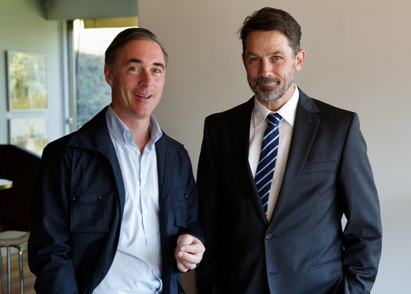 Greg Wise och Billy Campbell, nya stjärnor i Modus. Foto: Johan Paulin/C More/Miso Film