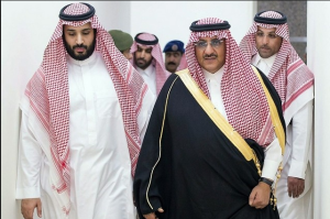 Vice kronprins Mohammed bin Salman och kung Salman.