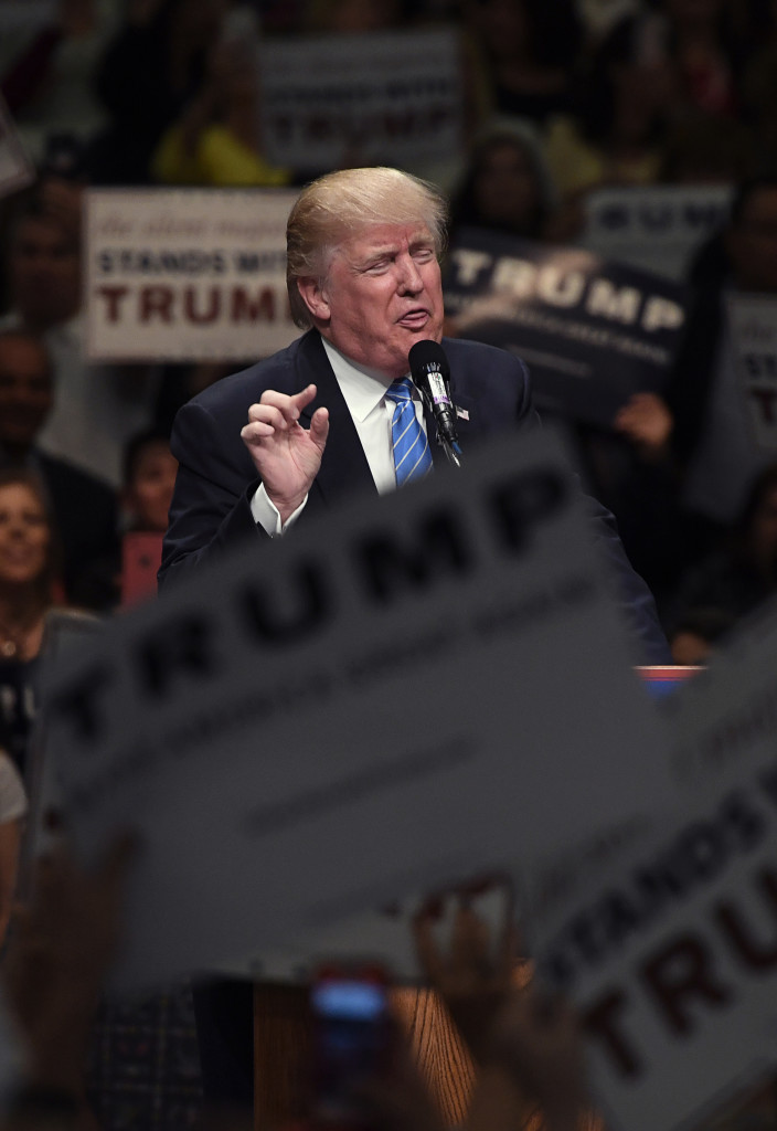 donald trump valtalar i anaheim, karlifonien. foto urban andersson
