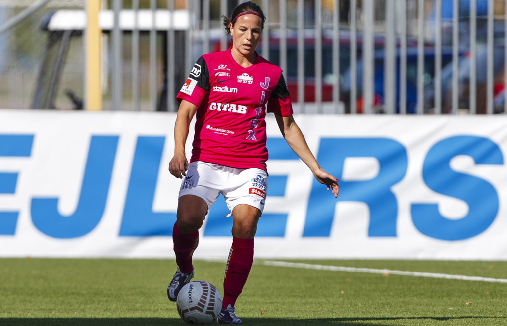 130907 Jitex Frida Höglund under fotbollsmatchen mellan Kopparbergs Göteborg och Jitex i Damallsvenskan den 7 september 2013 i Göteborg.
Foto: Per Friske / BILDBYRÅN / Cop 109