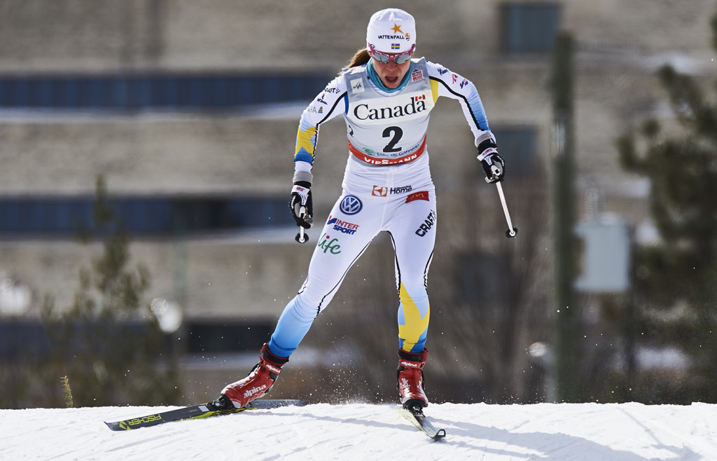 160301 Sveriges Maria Rydqvist tävlar i individuell sprint under världscuptävlingen den 01 Mars 2016 i Gatineau, Kanada.
Foto: Felgenhauer / BILDBYRÅN /