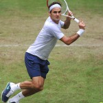 Federer vann sin hittills enda titel i år på gräset i Halle. FOTO: BILDBYRÅN