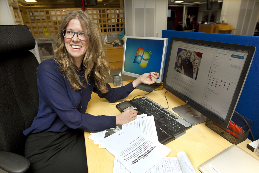 foto : pernilla wahlman : reportage om det politiska lget i gvle. maria carlsson p gefle dagblad.