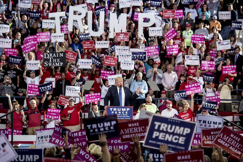 valet i usa. donald trump, affärsman usa, talar i raleigh, talarpose
