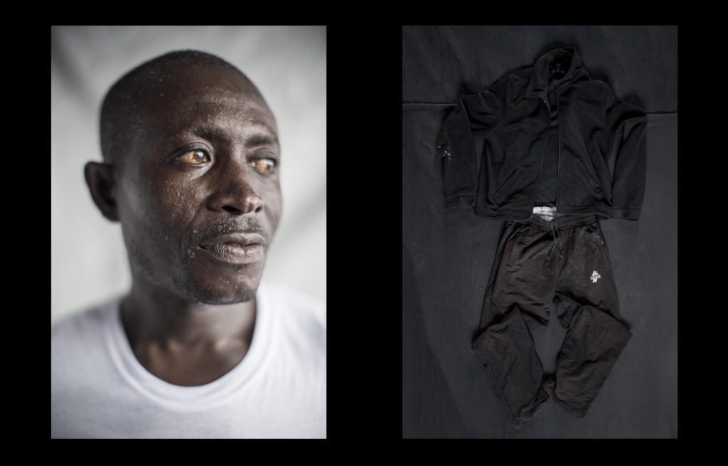 foto : narciso contreras : samuel lartey. ghana. 40 yo. aquarius sos med. july 23, 2017. samuel lartey, as many other african migrants, moved to libya in 2012 looking for better working conditions. during years he collected enough money to plan his way back home, on the way back his savings were robbed by armed people. then he decided to go to italy due libya became a dangerous territory for him and there were no more chances to make money. robbed, forced to labor and beaten he contacted a trafficker to make the trip by sea towards europe. he was rescued off the libyan shore on july 23 after the dinghy boat he was travelling on got lost and everybody aboard panicked. ??now libya does not have a government anymore. everybody chases you with a gun arguing is a military. everybody threats you with a gun, knife or any other kind of weapon. these are ?bad radical reactions?. it is a bad situation over there. the way armed libyans treat foreigners and migrants. even if someone comes and offers you a job, after agreed about the job