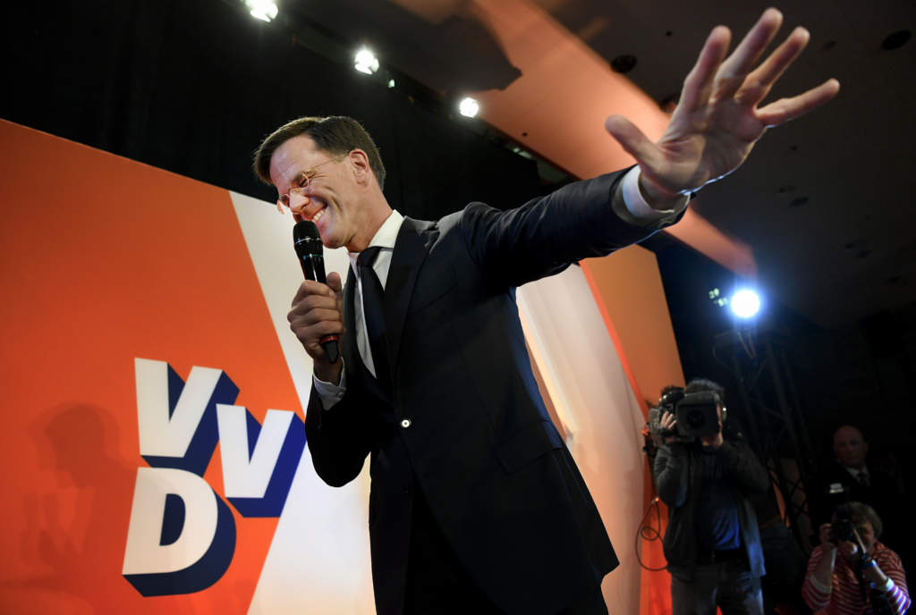 valet i nederlnderna 2017. mark rutte, politiker nederlnderna vvd,