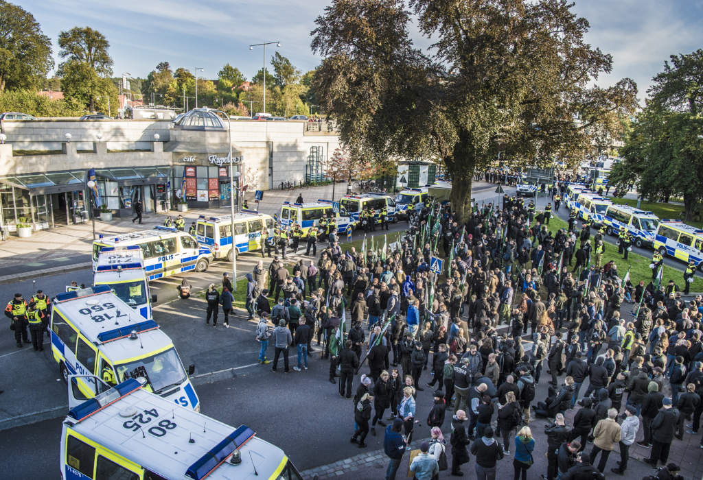 nordiska motstndsrrelsen, nmr demonstrerar i gteborg
