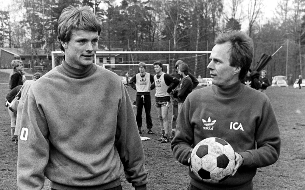 Fotboll, Uefacupen, IFK Göteborg - Hamburg SV: Torbjörn Nilsson och Sven-Göran Eriksson
© Bildbyran - 5749
